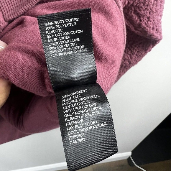 Zella Mauve Pink Teddy Bear Sherpa Jacket Size L Snap Button - Picture 13 of 13